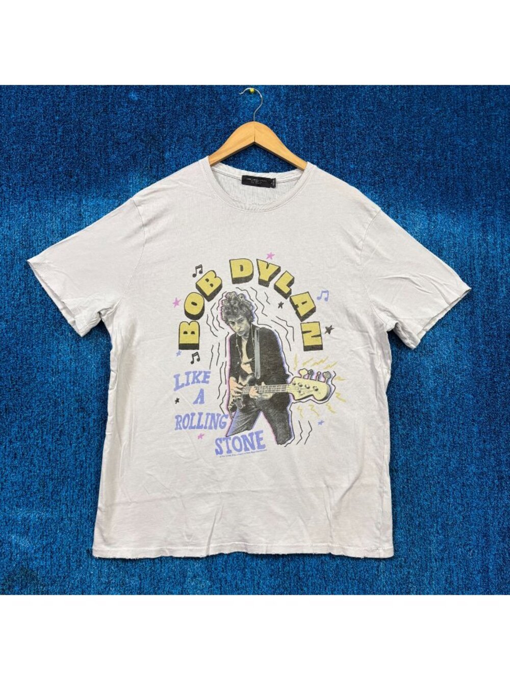 Bob Dylan Like A Rolling Stones Gray Rock T-Shirt Size Extra Large